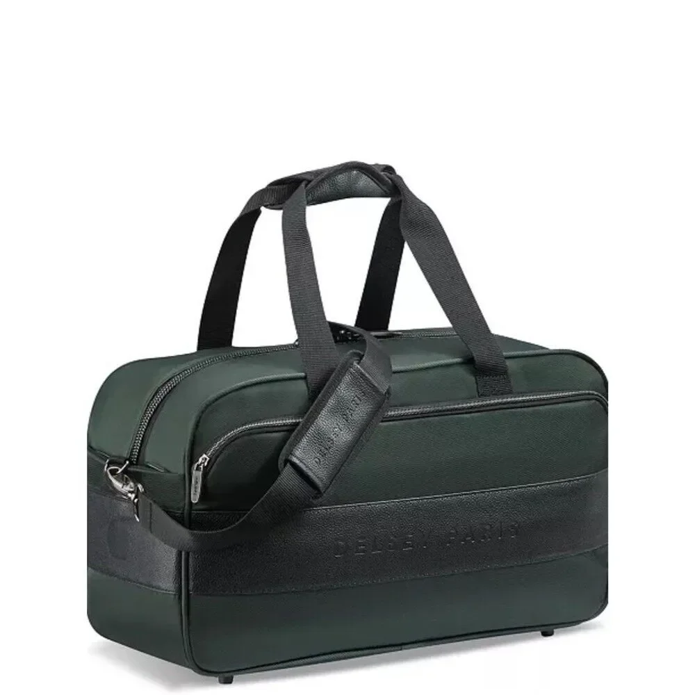 Delsey Paris Men's Dark Green Laptop Weekender Bag duffel bag, luggage